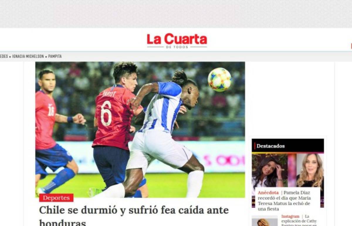 ¡Molestos! Estos dicen los medios de Chile luego de caer ante Honduras en el Olímpico