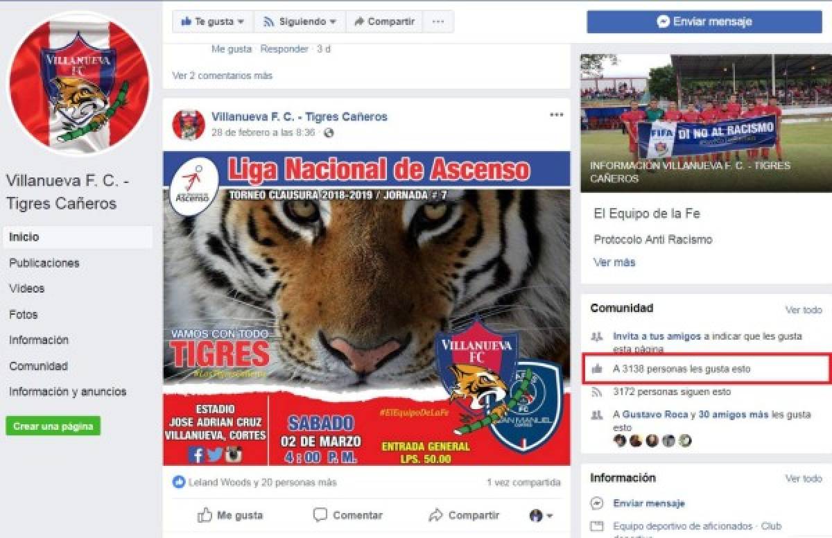 Los equipos de la Liga de Ascenso con más seguidores en su red social de Facebook