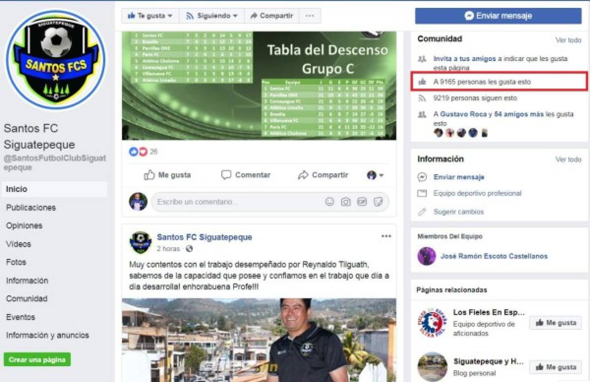 Los equipos de la Liga de Ascenso con más seguidores en su red social de Facebook