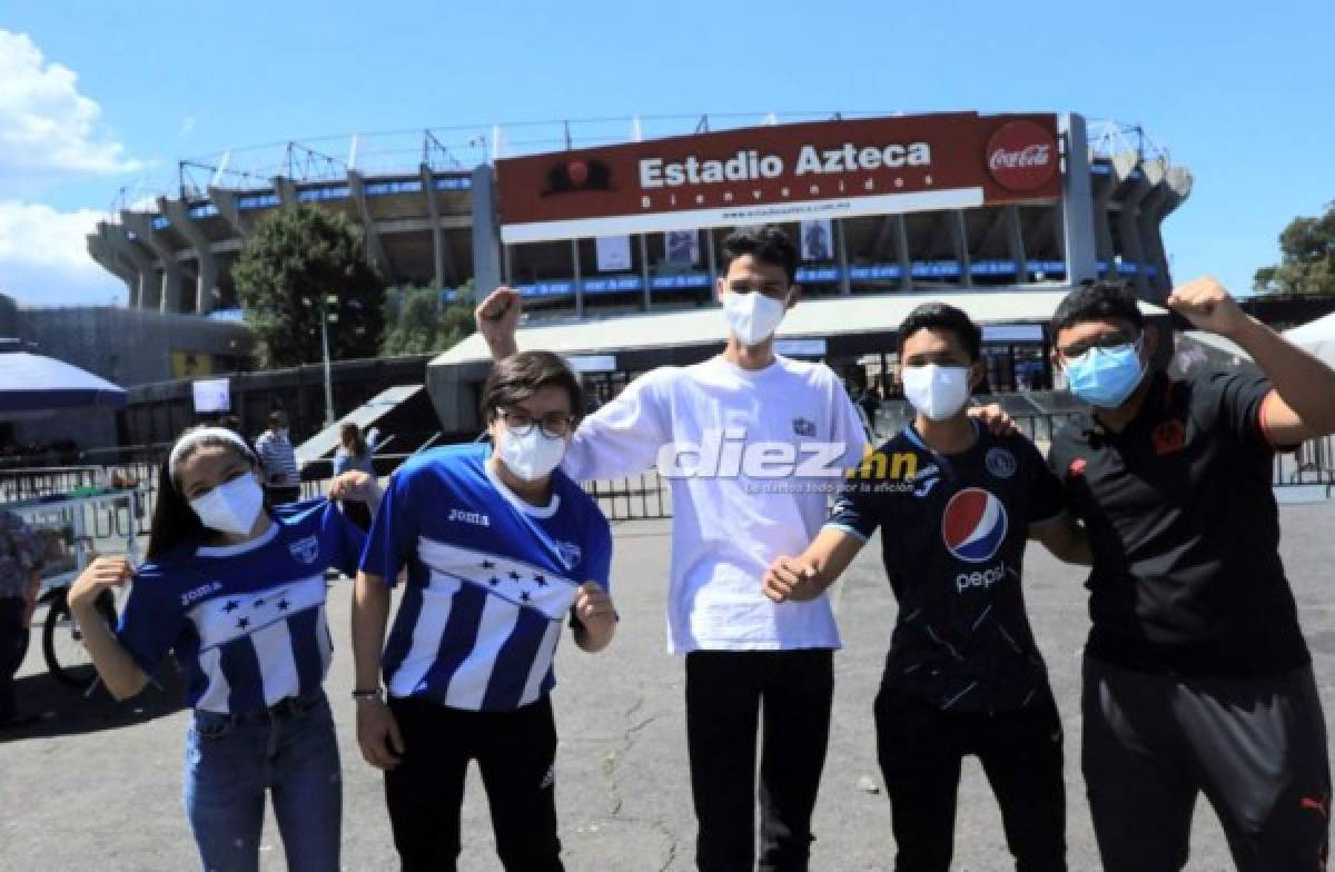 Fotos: Afición catracha llega en gran número al estadio Azteca para apoyar a Honduras ante México