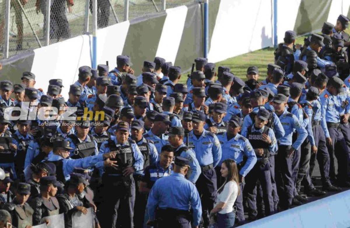 Máxima seguridad para final Motagua-Saprissa y largas filas en las afueras del Nacional
