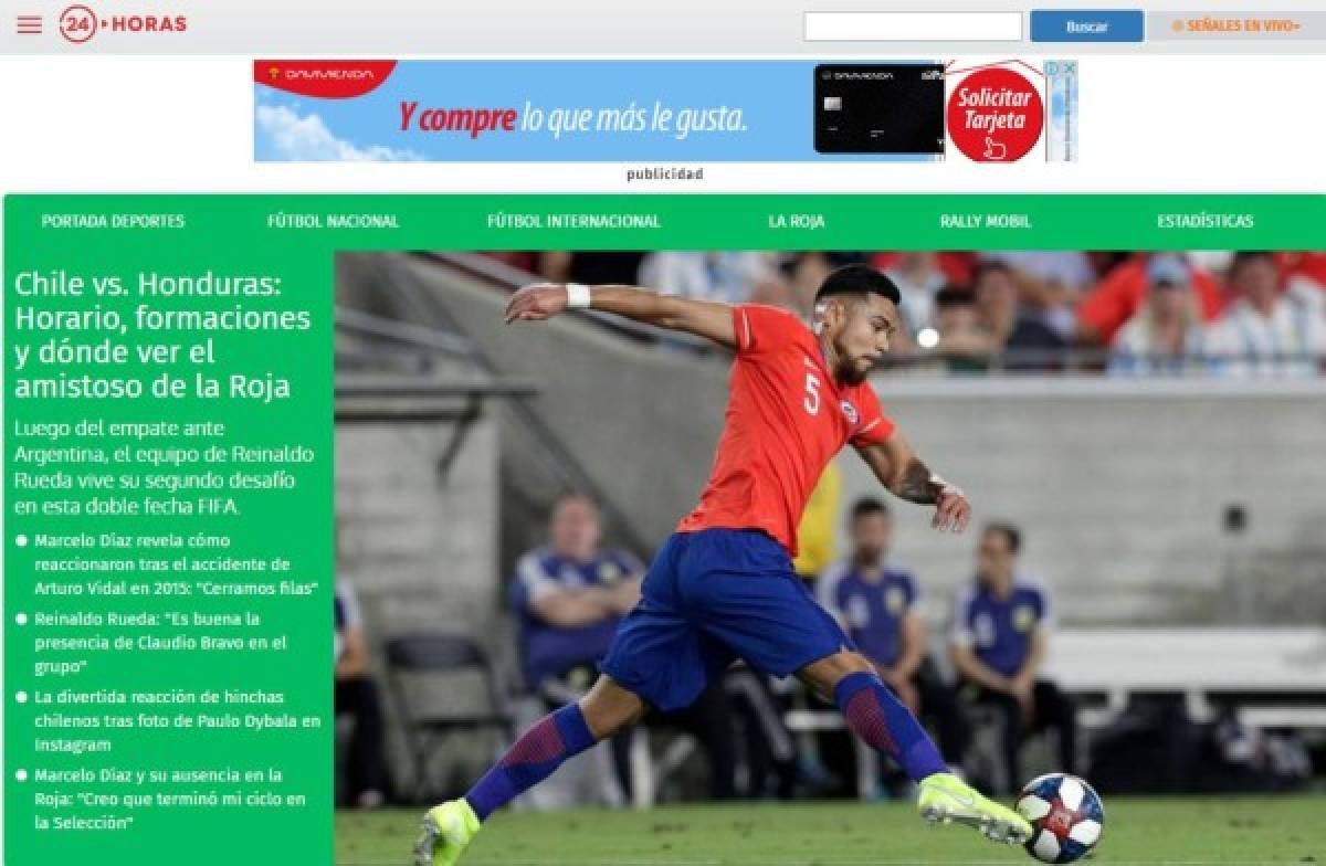 Lo que dice la prensa de Chile sobre el partido de hoy ante Honduras en estadio Olímpico