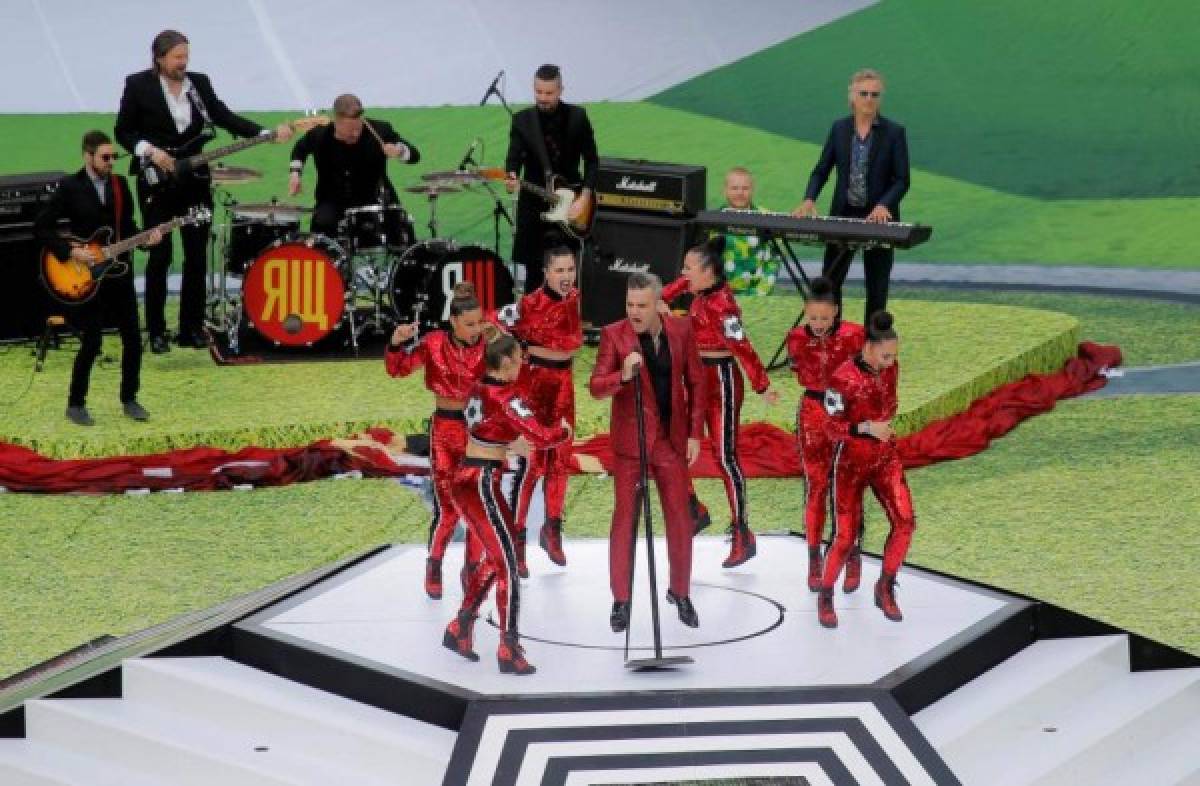 Robbie Williams se robó el show en la inauguración del Mundial Rusia 2018