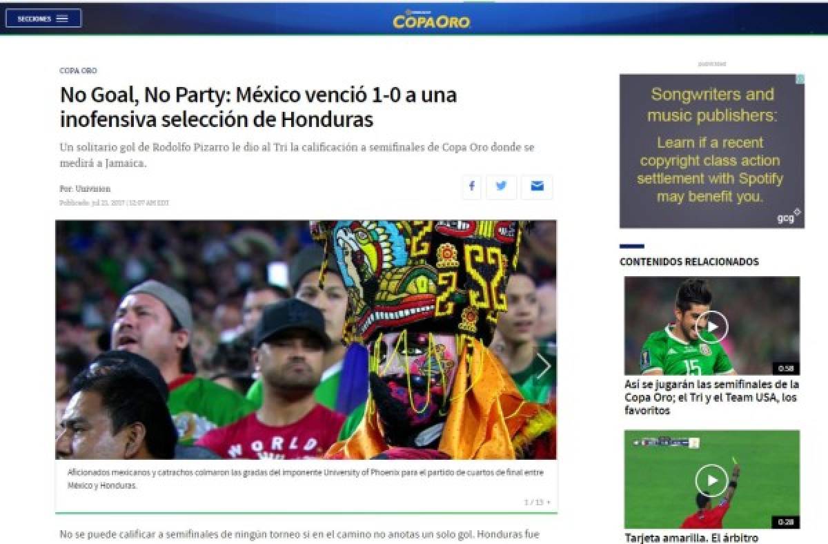 Así cuentan los medios de México el triunfo ante Honduras: No goles, no party