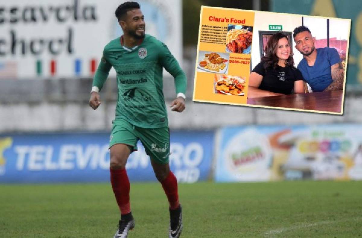 Carlos Discua se suma a los futbolistas emprendedores y junto a su esposa vende comida