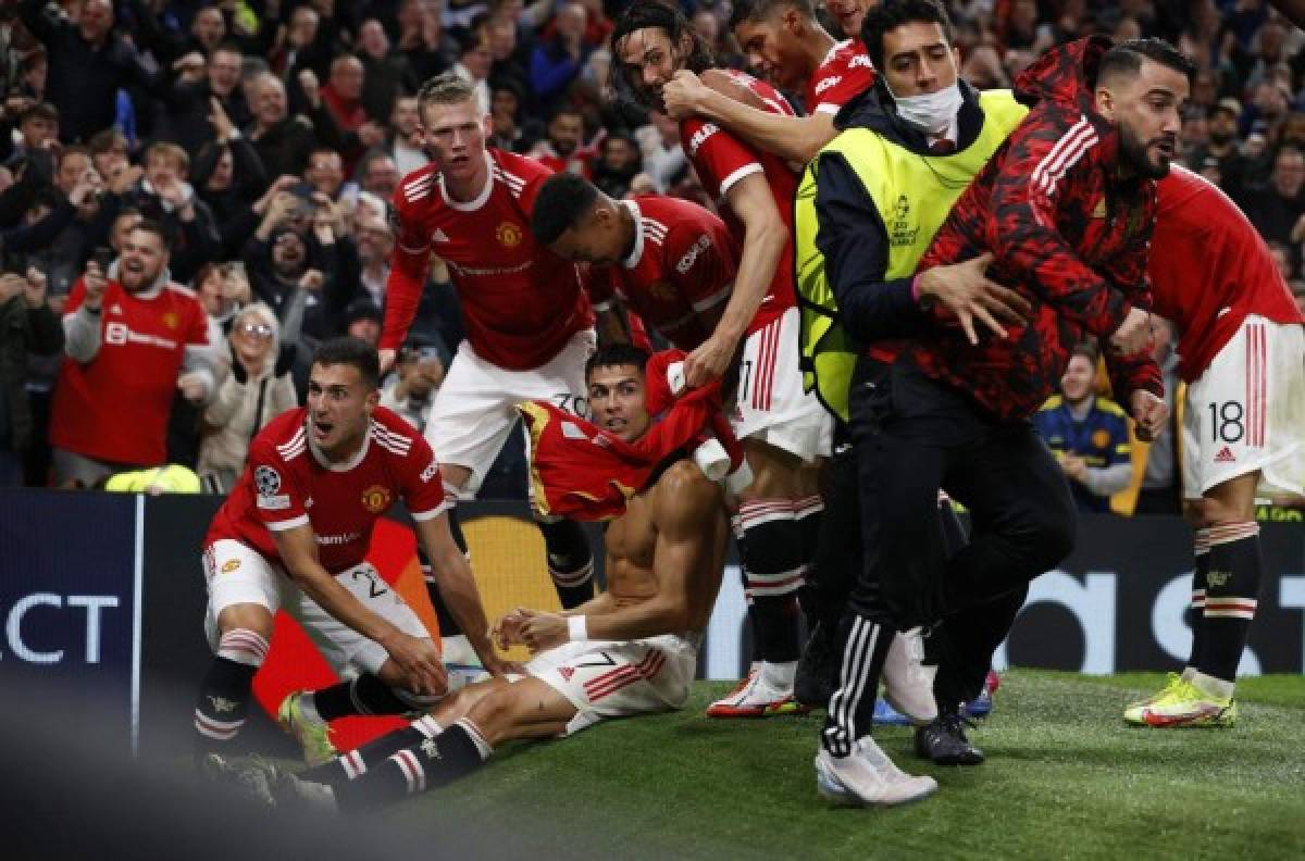 Cristiano Ronaldo pone 'patas arriba' Old Trafford: la locura del portugués tras marcar en la última jugada