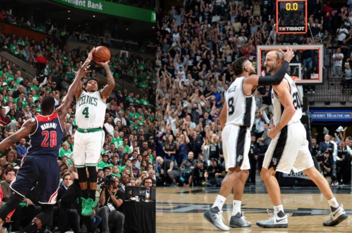 Celtics y Spurs a un juego de las finales de conferencias