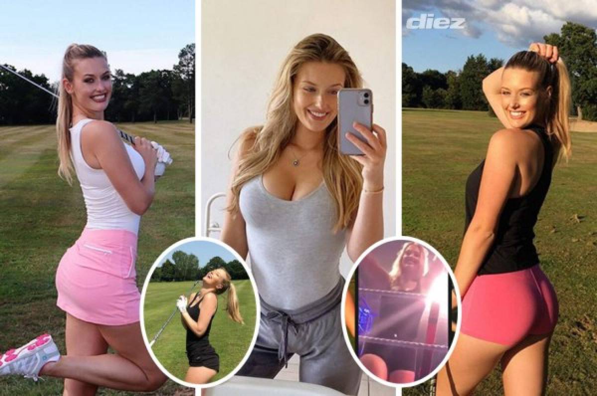 Increíble transformación: De sexy golfista viral de día a 'chica del ring' de boxeo por la noche   