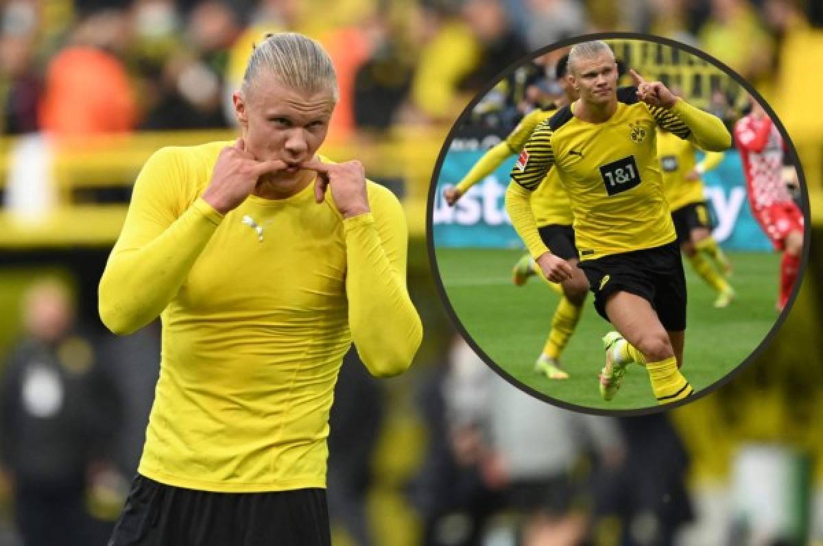 Haaland en modo bestia: Regresa luego de un mes de lesión, marca doblete y hace líder al Dortmund  