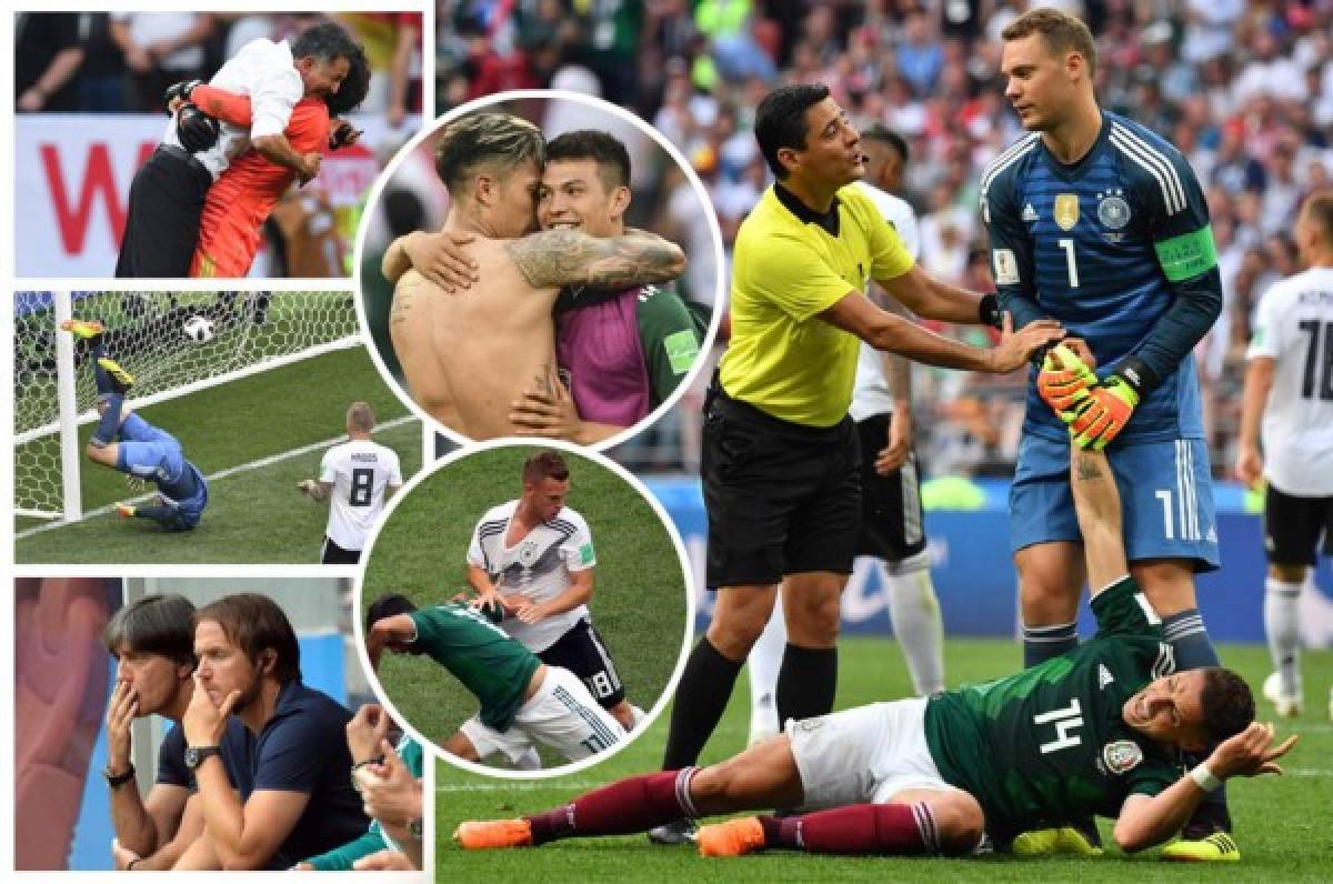 NO VISTE EN TV: El festejo de México, las caras tristes de Alemania y un crack en el estadio