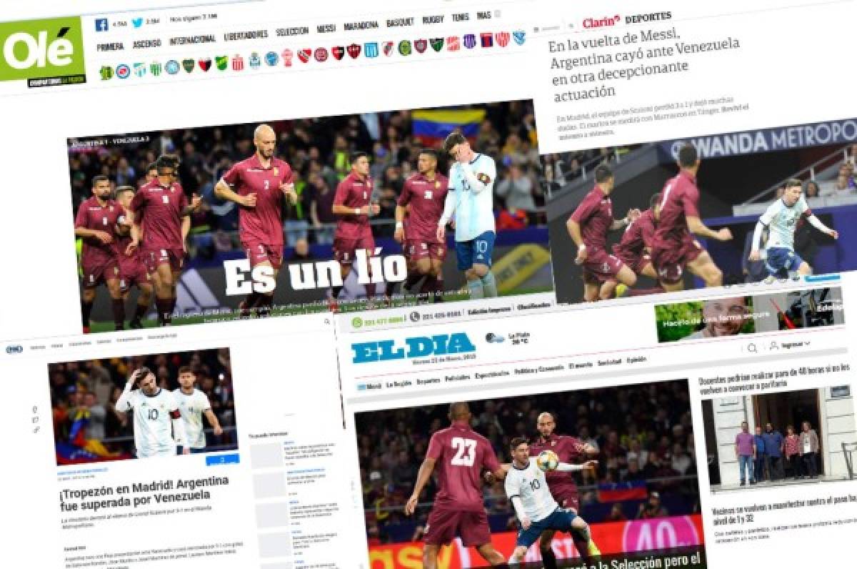 Los medios argentinos y sus titulares sobre derrota de Argentina en la vuelta de Messi