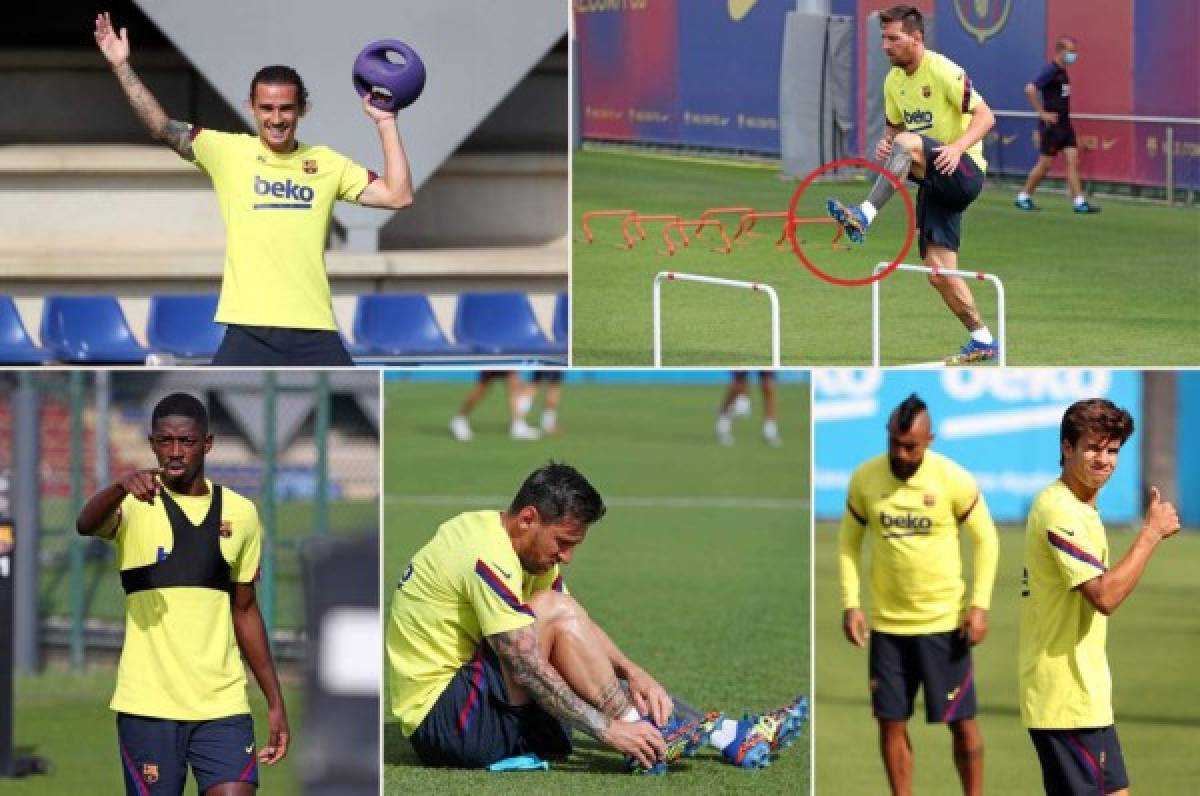 Barcelona regresa a los entrenamientos y Messi sorprende con sus peculiares y nuevos botines