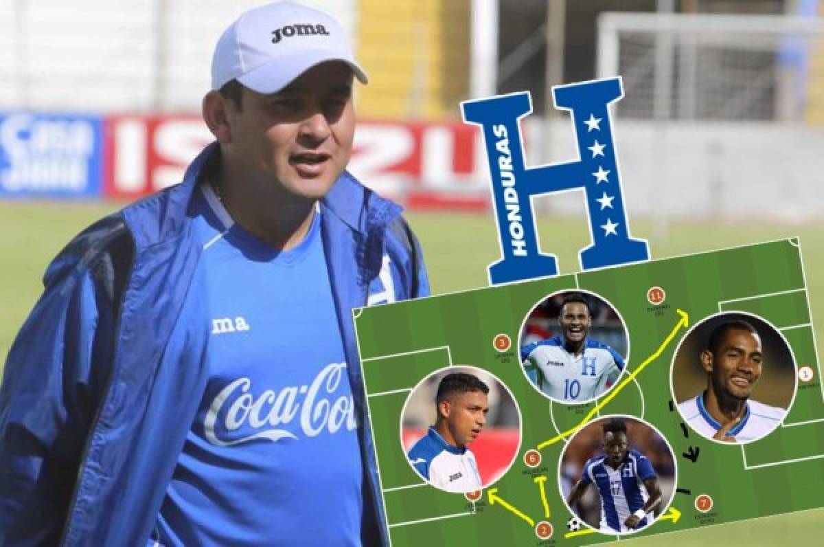 ¡Ofensivo! El atractivo 11 de Honduras con el que podría jugar ante Panamá y Chile