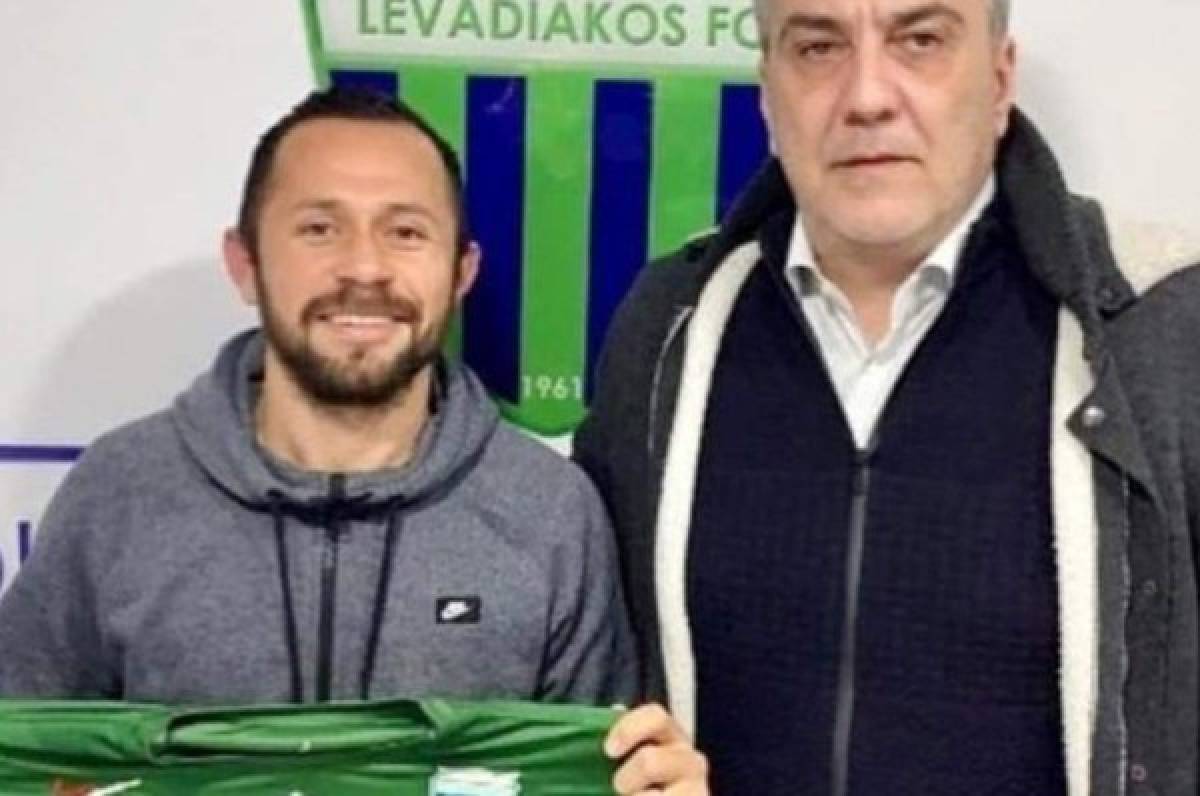 El futbolista hondureño Alfredo Mejía fue presentado en el Levadiakos de Grecia