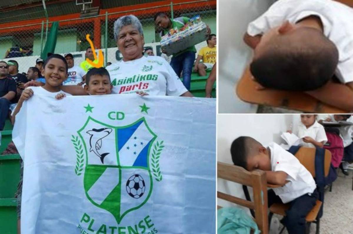 Jared, el pequeño hincha que se durmió en clases por apoyar al Platense