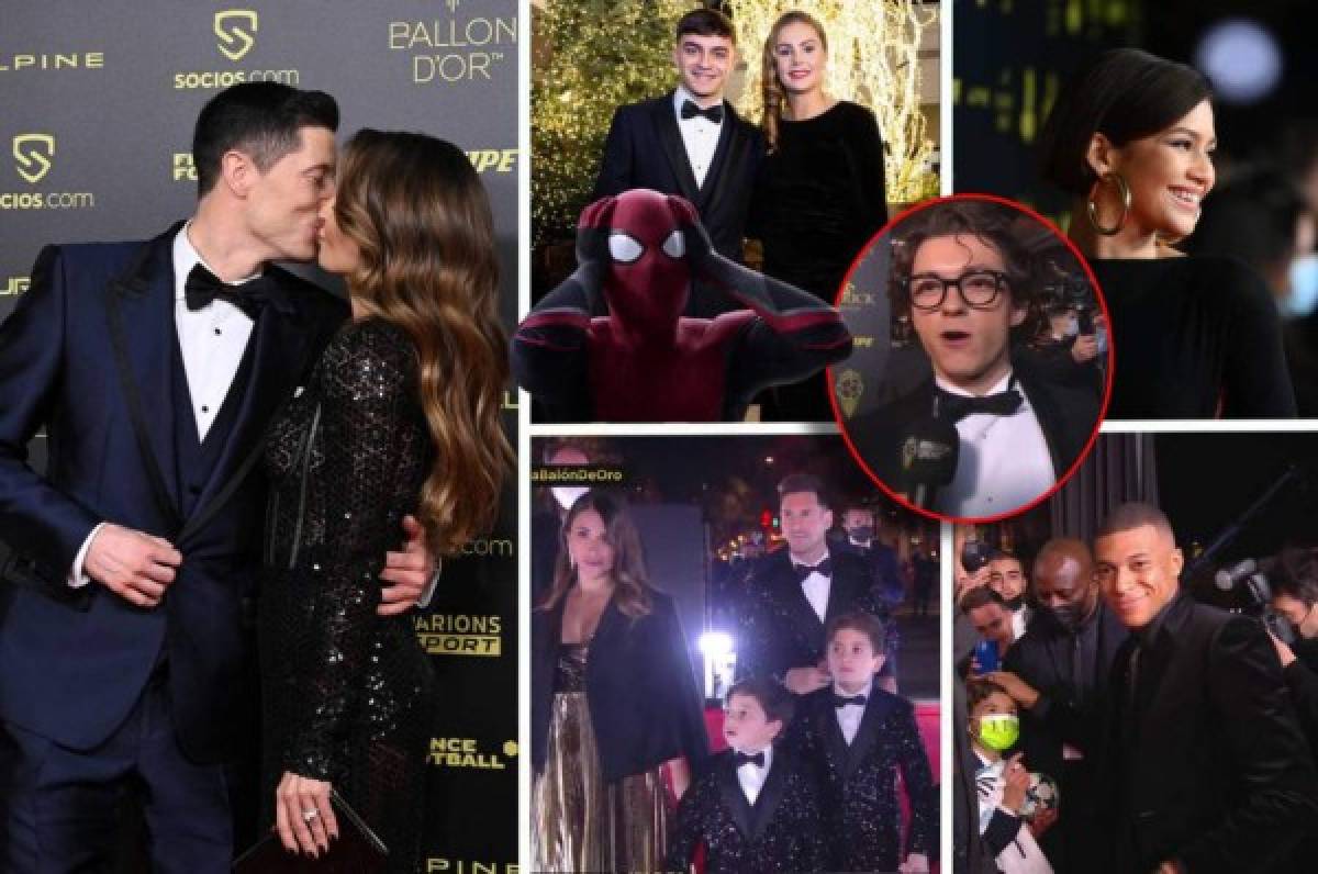 ¿¡Spiderman!? La curiosa alfombra roja del Balón de Oro 2021: el gesto de Mbappé y el jugador que llegó con su madre