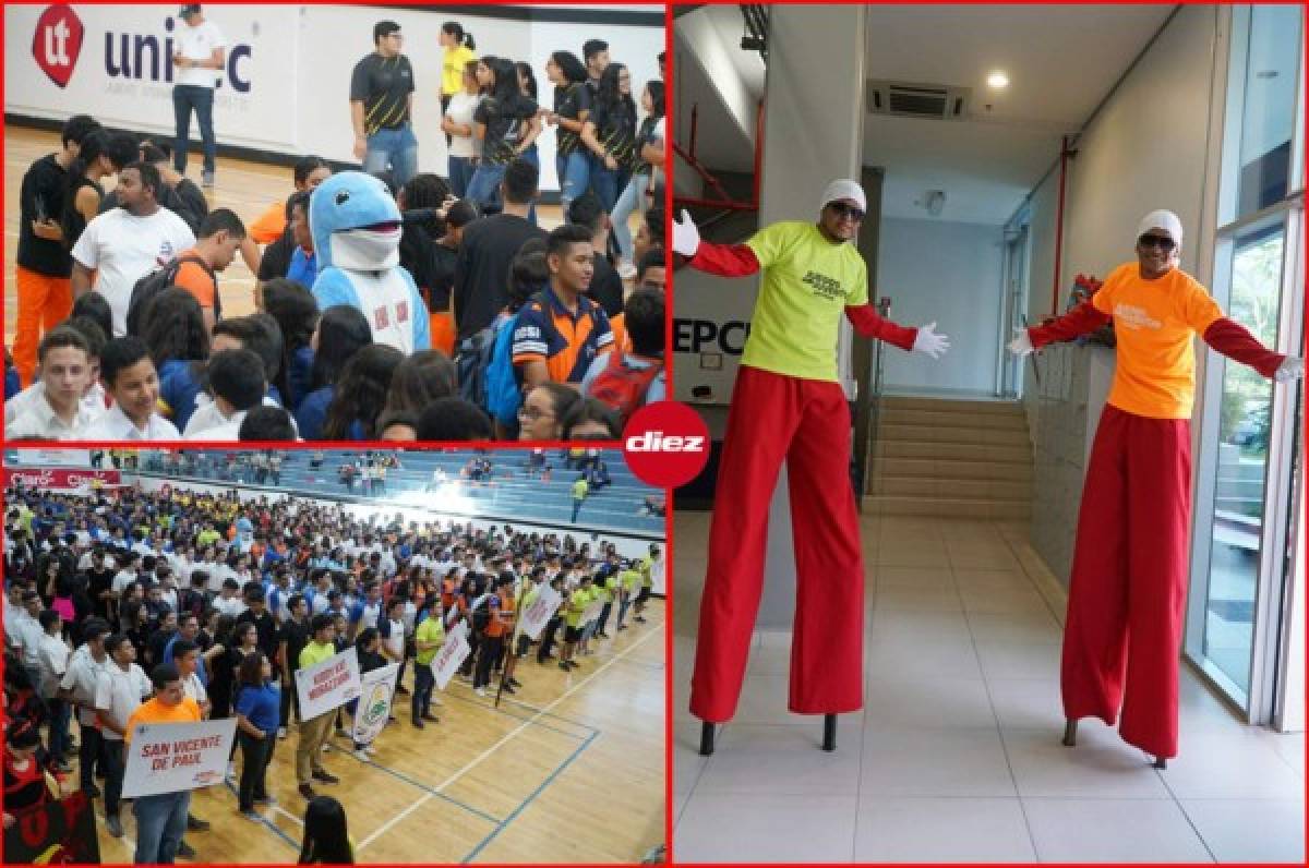 Cientos de jóvenes deportistas inauguraron los Juegos de la Juventud en Unitec de San Pedro Sula
