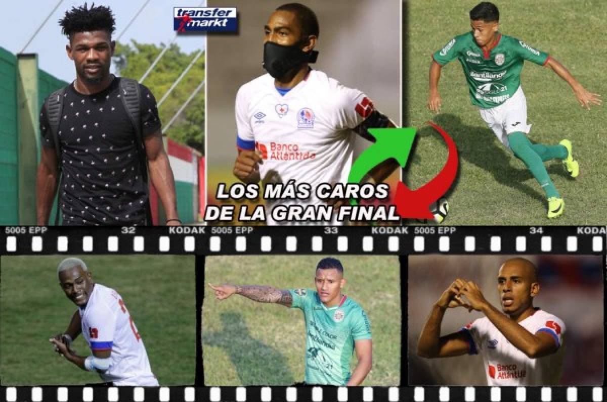 Los 10 futbolistas con mayor valor en el mercado que disputarán la gran final Marathón-Olimpia