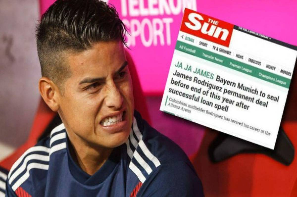 La prensa inglesa ofende al colombiano James Rodríguez