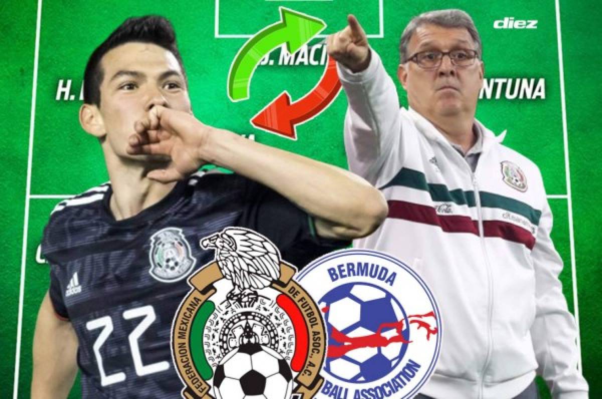 Alineación de México para pulverizar a la modesta Bermudas en la Liga de Naciones