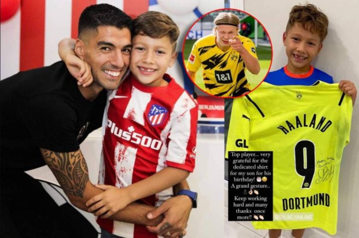 El bonito gesto de Erling Haaland con el hijo de Luis Suárez: 'Muchas gracias una vez más'