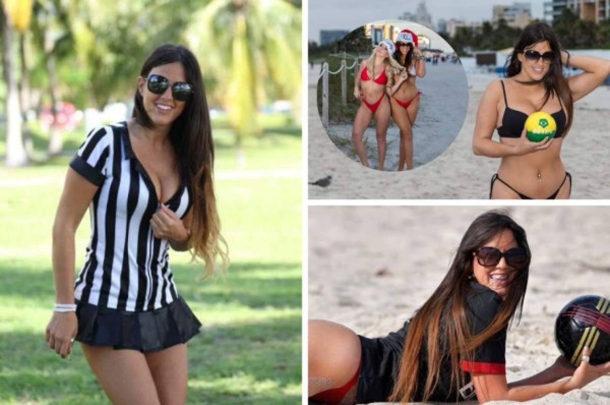 Claudia Romani, la sexy árbitro italiana que 'incendia' las playas de Miami en plena navidad 2019