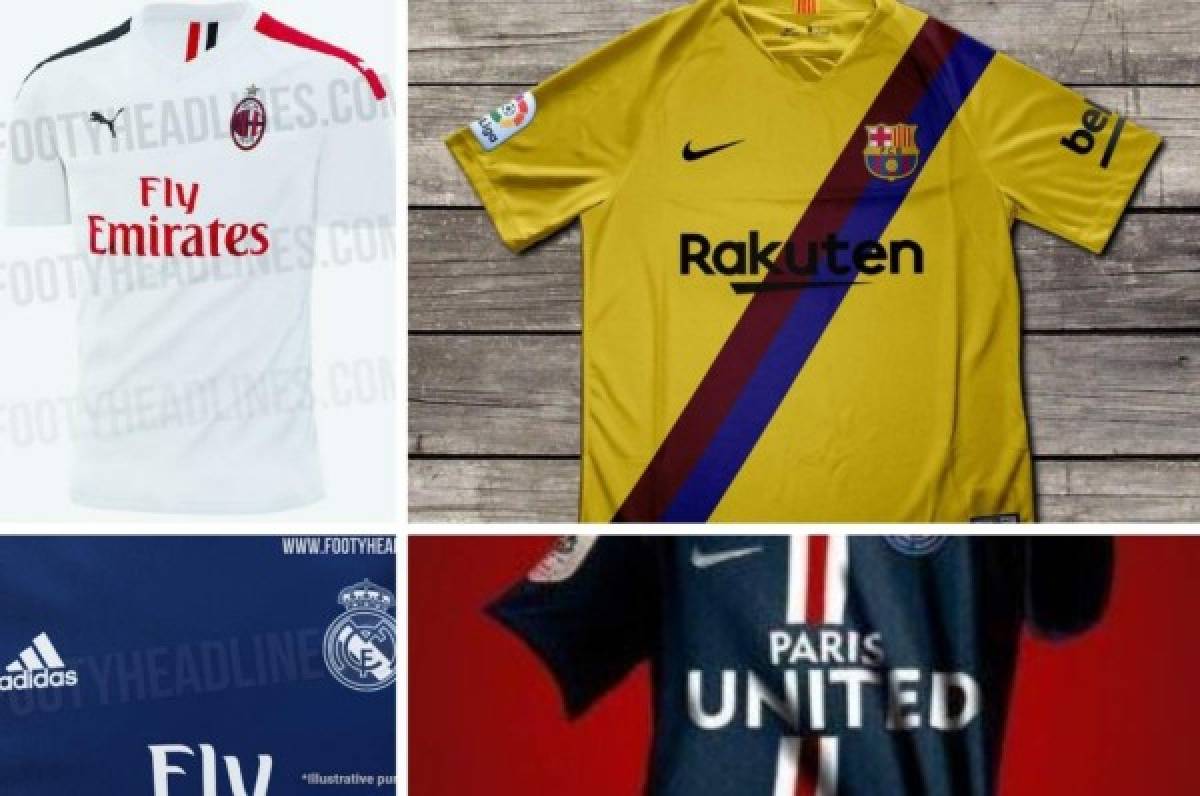 Así serían los uniformes de los grandes clubes de Europa en la temporada 2019-20