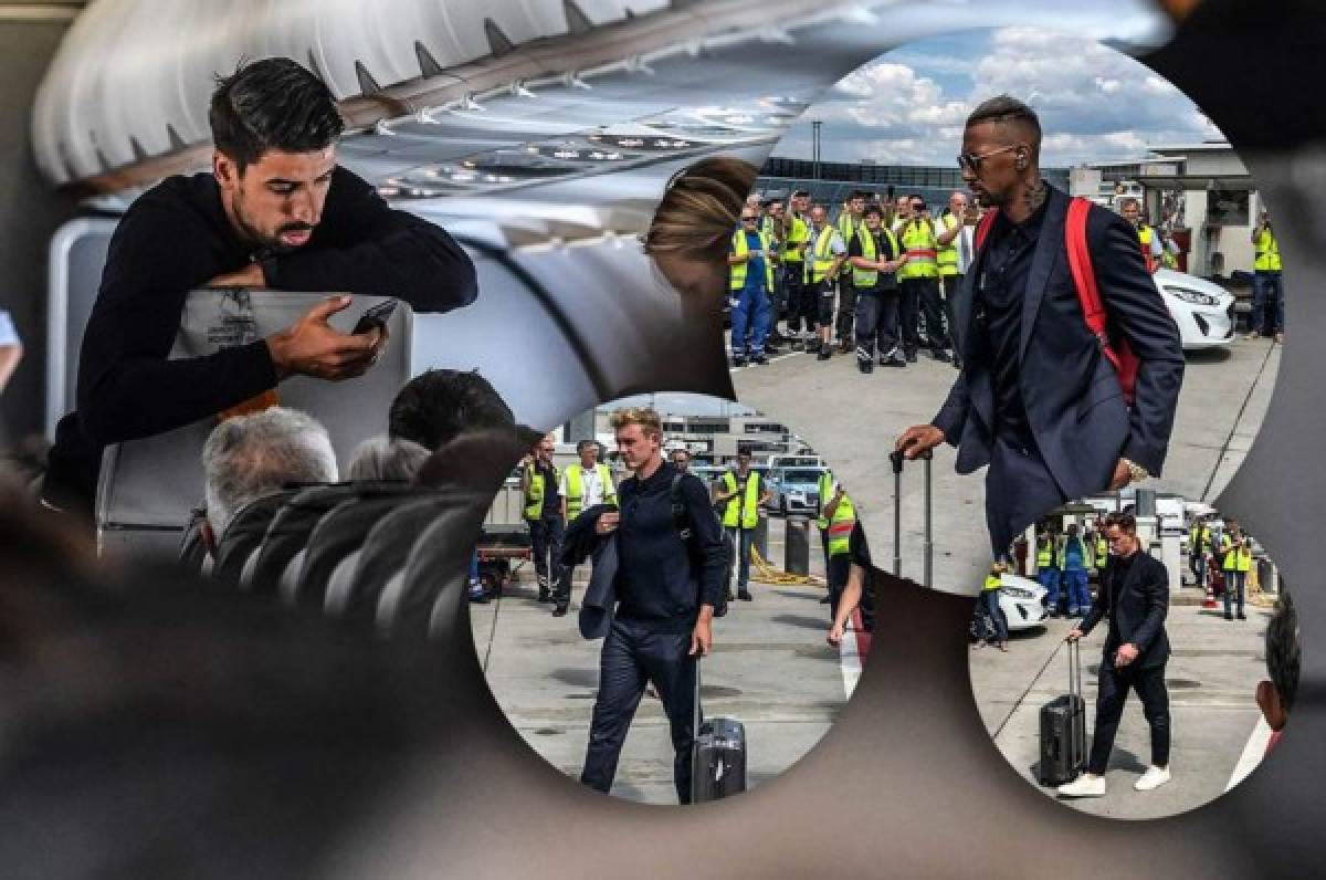 EN FOTOS: La amargura y frustración de la selección de Alemania al llegar a Frankfurt