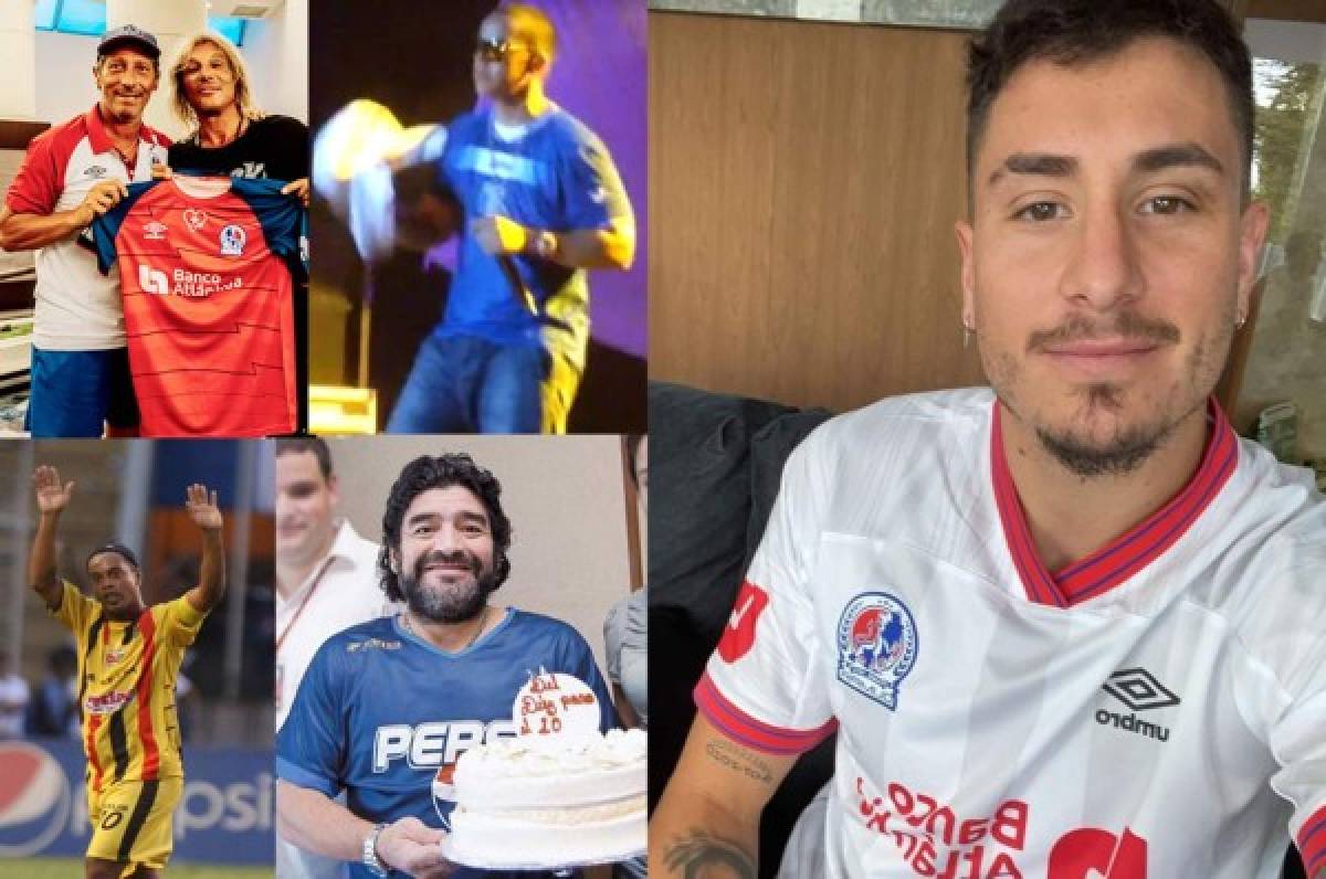 Famosos artistas y futbolistas que han posado con la camisa de clubes hondureños y de la Selección Nacional