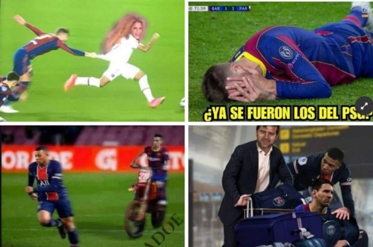 Hacen pedazos a Piqué y a Messi: Los otros memes de la goleada del PSG al Barcelona