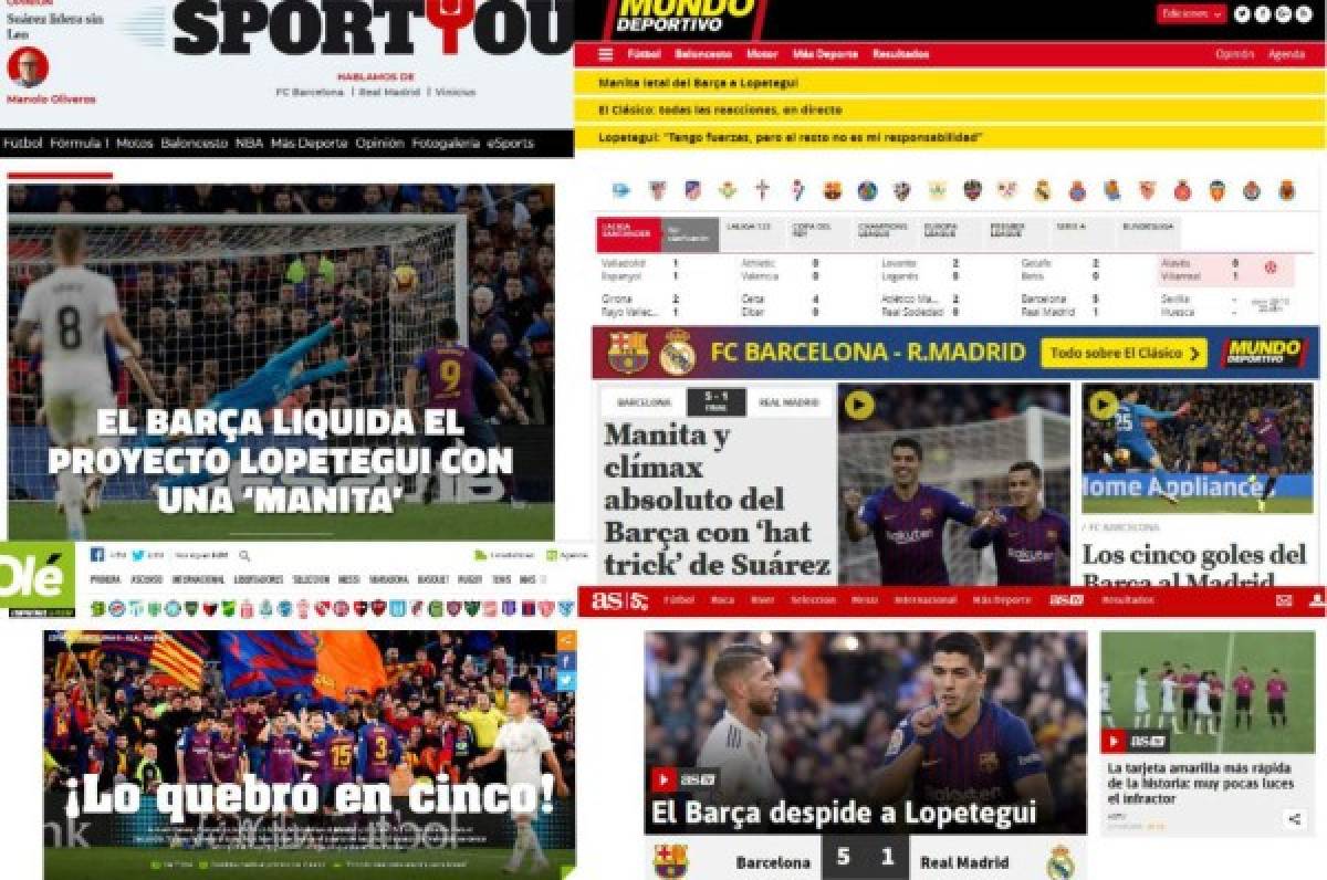 Lo que dice la prensa sobre el Barcelona-Real Madrid: 'A la calle'