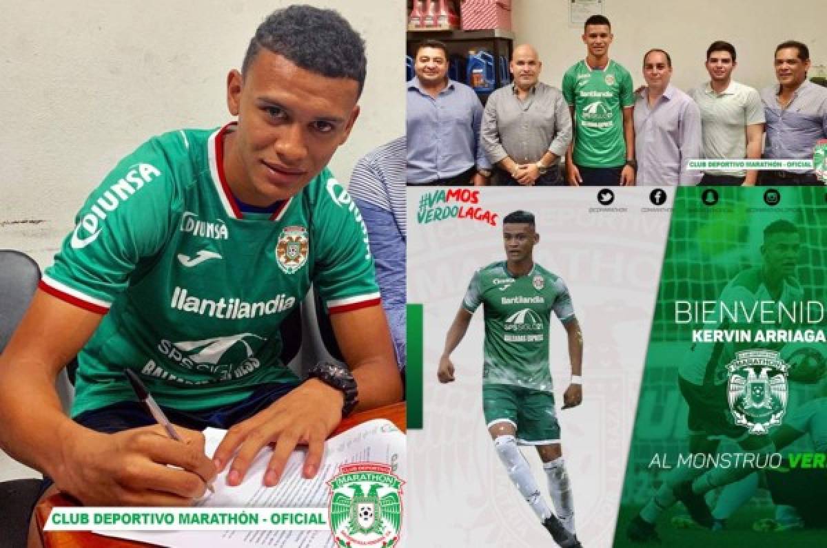 ¡No a Olimpia! Marathón hace oficial el fichaje del volante Kervin Arriaga