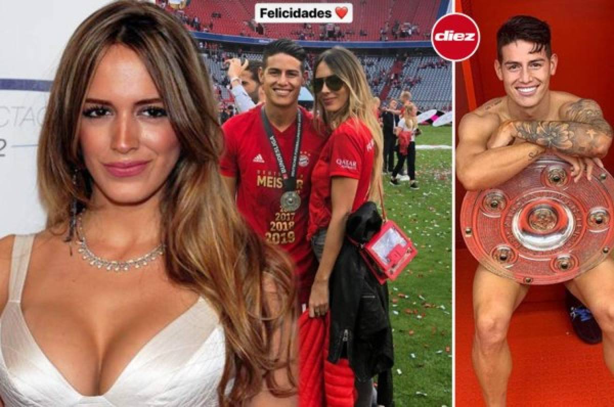 James Rodríguez y Shannon de Lima juntos en la celebración del Bayern Múnich