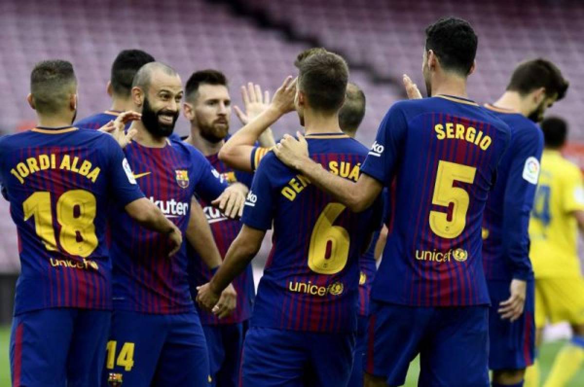 Con doblete de Messi, Barcelona venció a Las Palmas en partido a puerta cerrada en el Camp Nou.