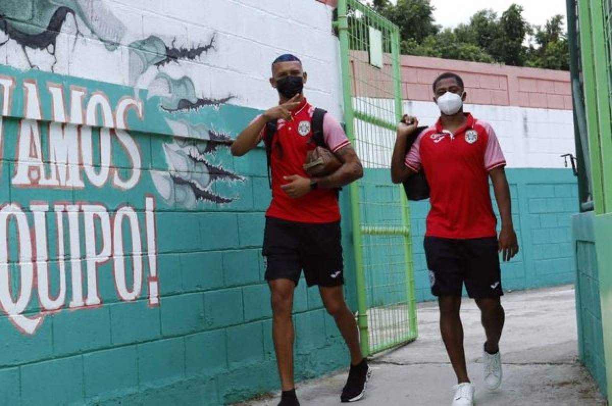 Los futbolistas del Marathón han llegados motivados al duelo frente a Motagua.
