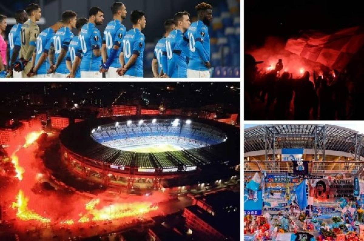 Así fue el impresionante homenaje del Nápoles a Diego Maradona: Locura y todos con la '10'