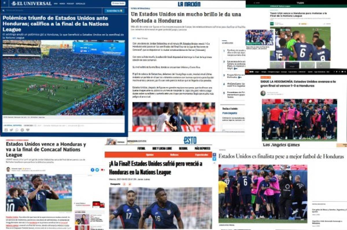 'Bofetada, polémico y con mejor fútbol'; Lo que dice la prensa de la derrota de Honduras ante EUA