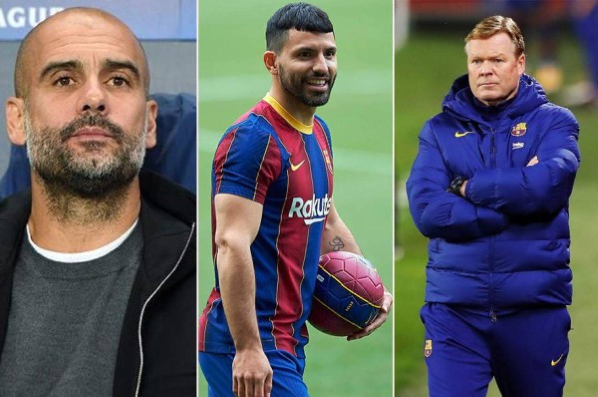 Guardiola revela lo que le dijo a Ronald Koeman por fichar al 'Kun' Agüero en el Barcelona