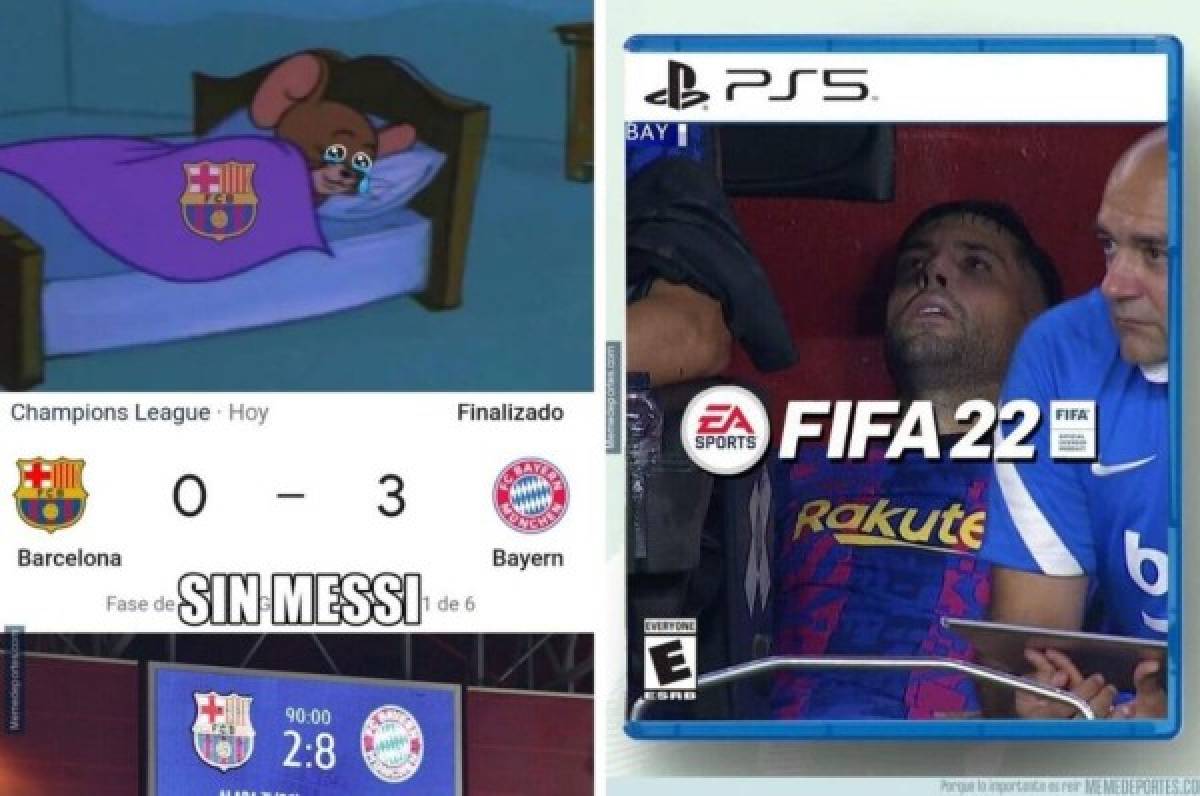 Los otros memes de la paliza del Bayern Munich al Barcelona; destrozan a Messi y a Jordi Alba