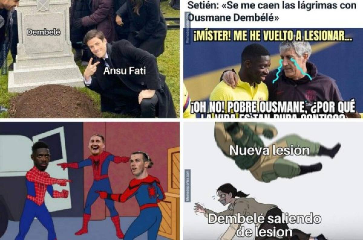 Los memes humillan a Dembelé tras su nueva lesión en Barcelona y hasta Bale es tendencia