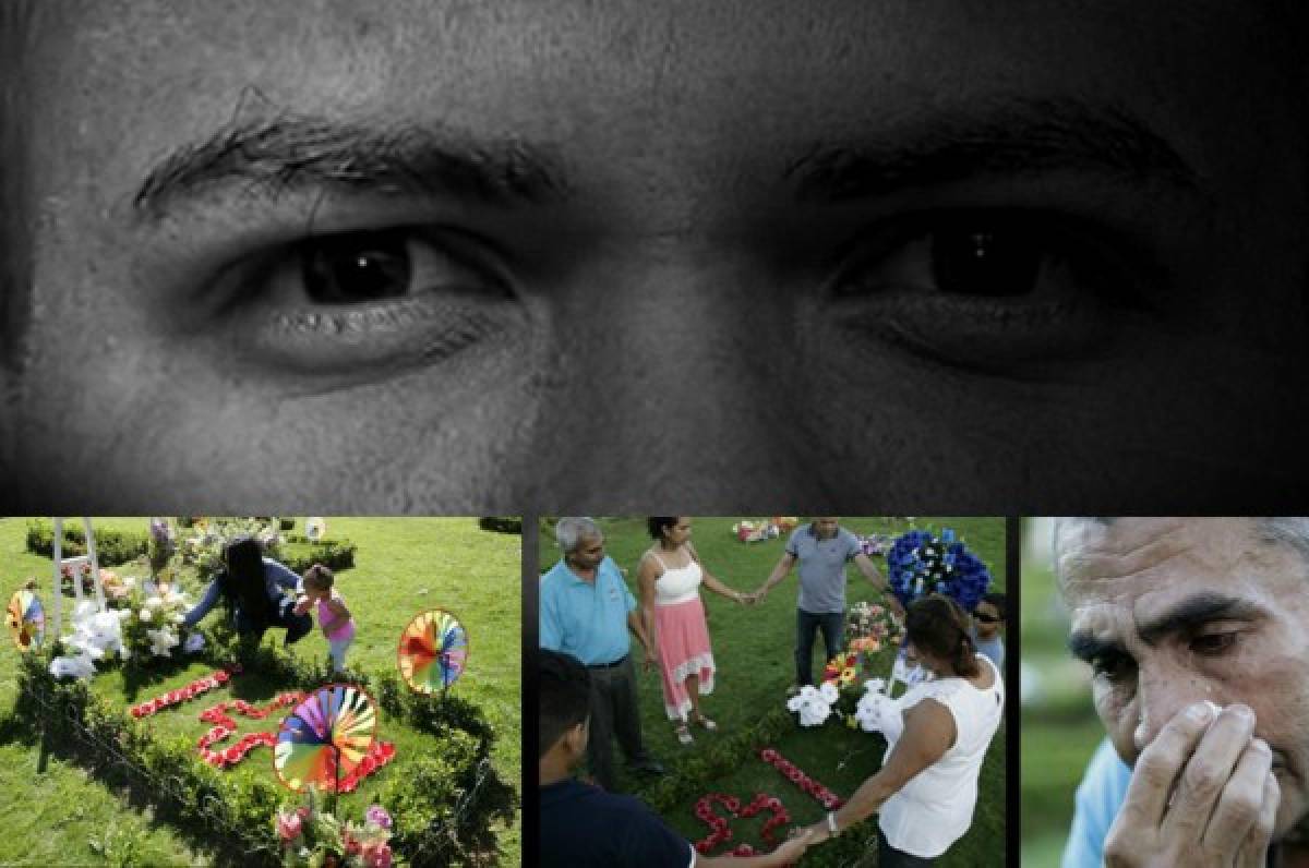 ¡Emotivas! Las fotos de la familia de Arnold Peralta en su tumba