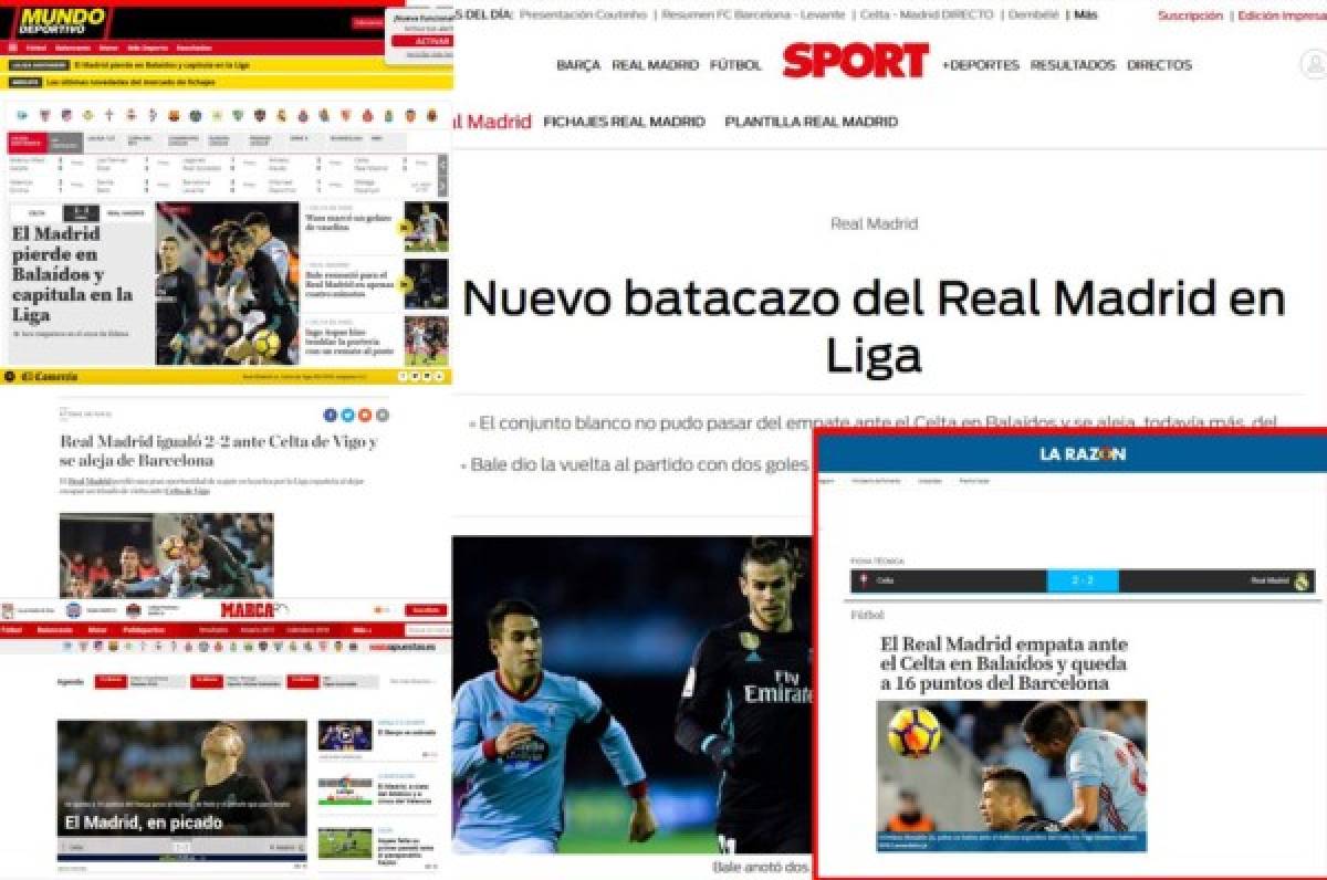 Así reaccionan los medios luego de empate del Real Madrid ante el Celta