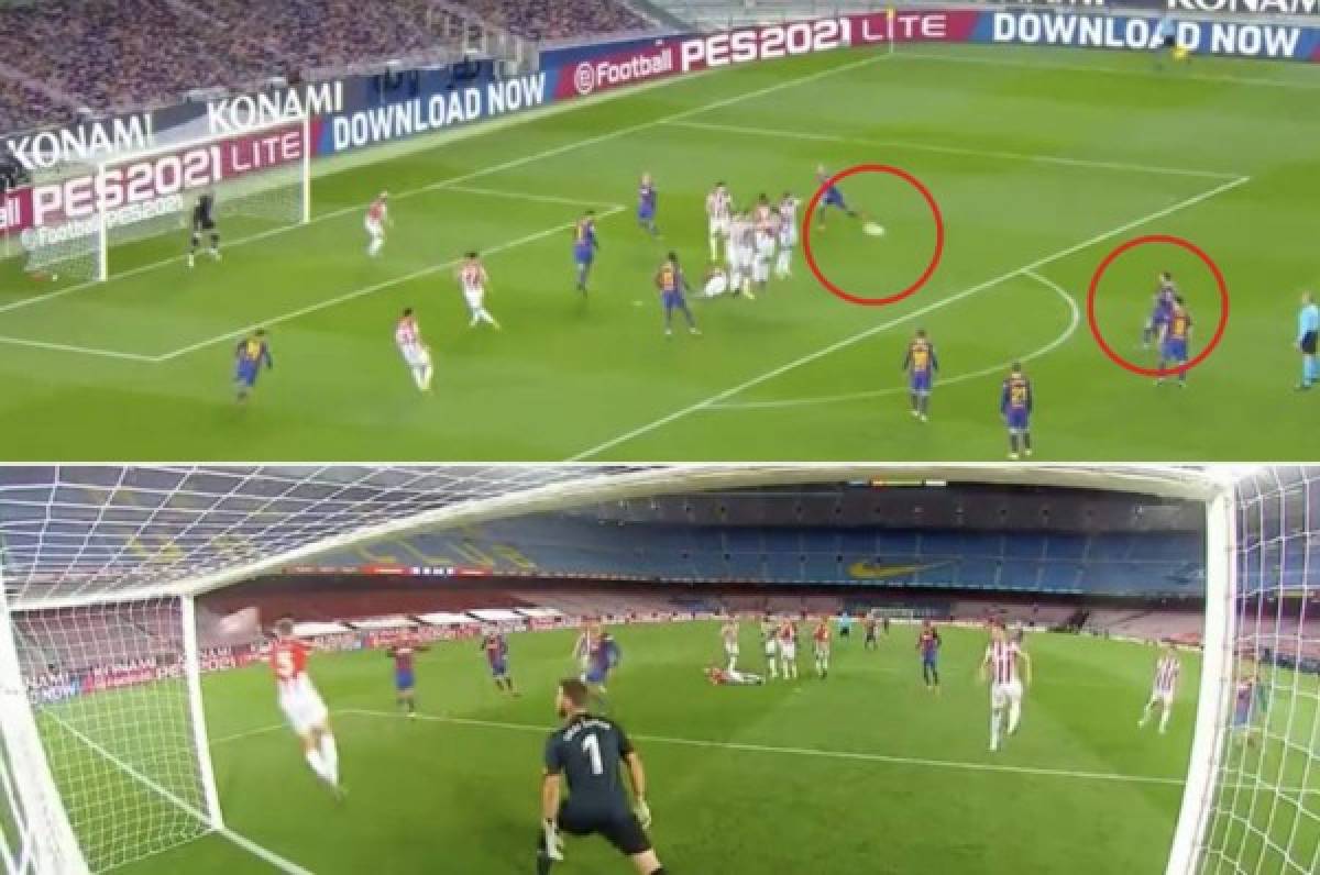 Una hermosura: así fue el golazo de Messi de tiro libre ante el Athletic en el Camp Nou