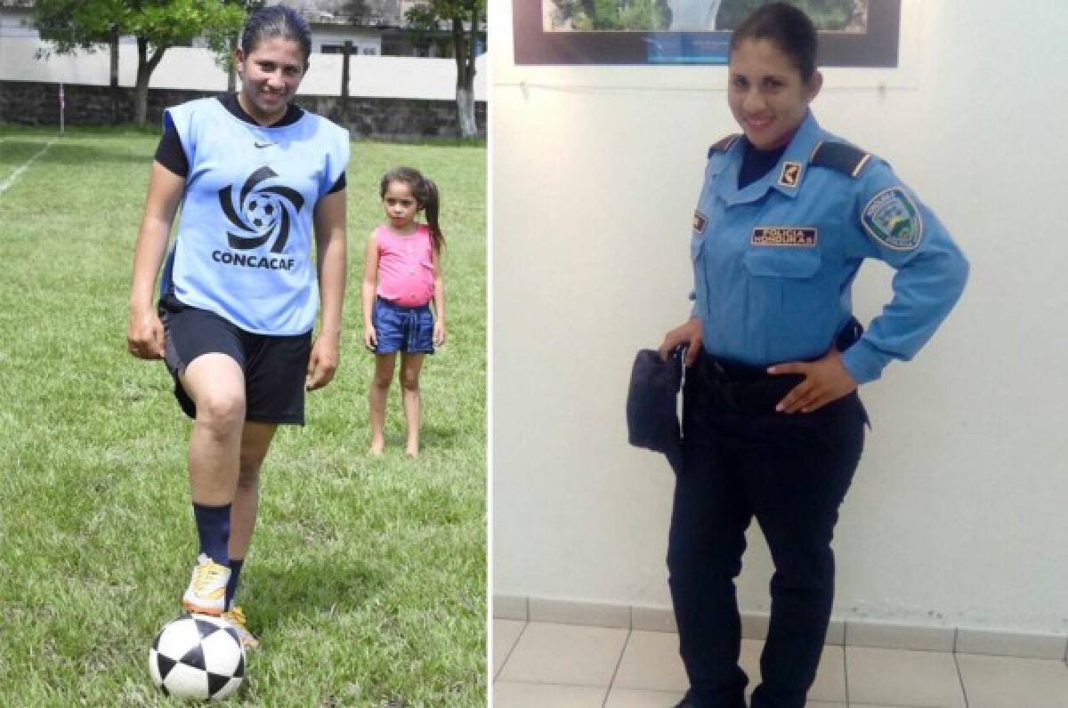Diana Lara, la policía que combina las armas y el uniforme con el balón