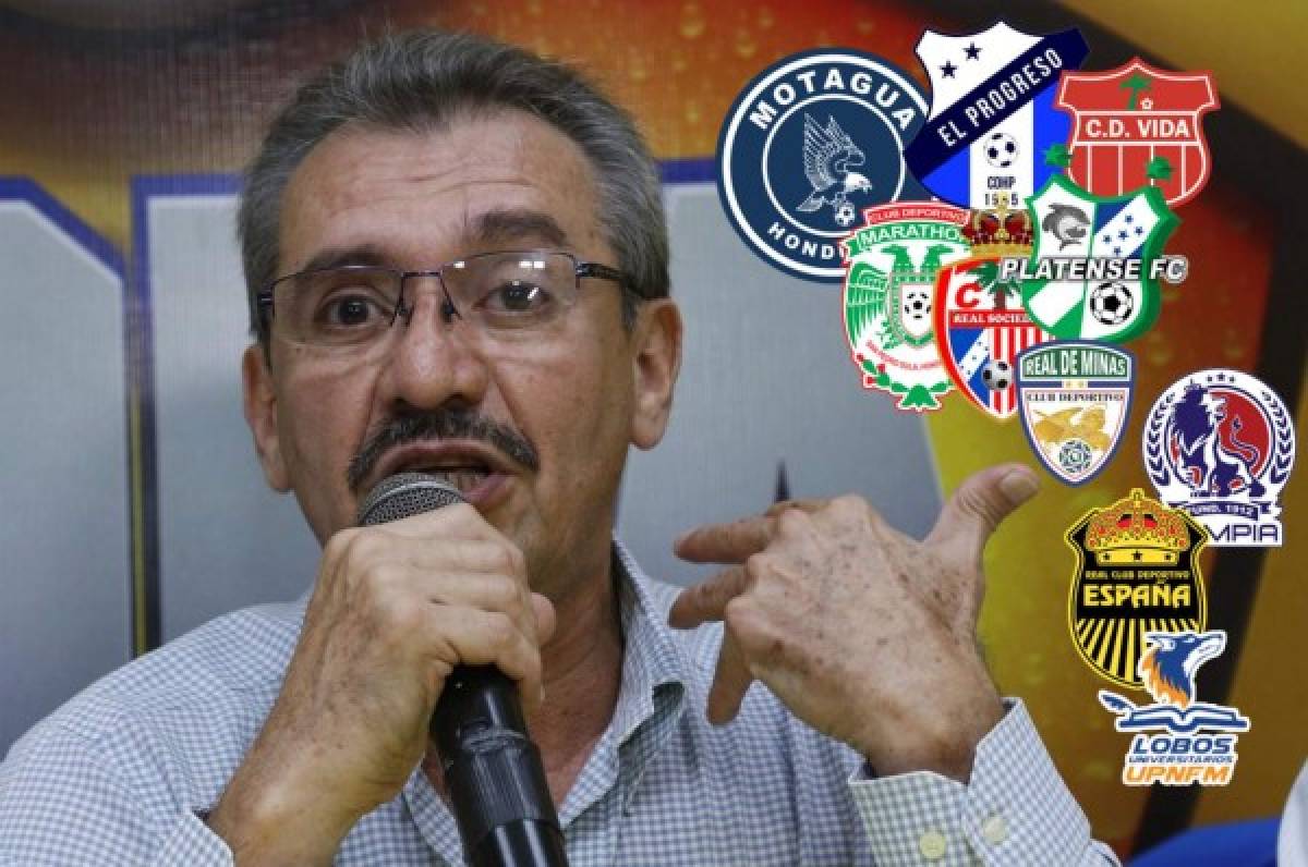Siete clubes de Liga Nacional piden formalmente la renuncia del presidente Wilfredo Guzmán