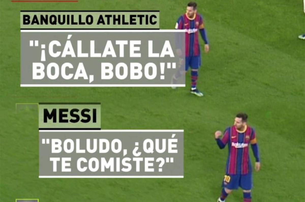 ''Cállate la boca, bobo'': la pelea de Messi con el banquillo del Athletic que no se vio en el Camp Nou