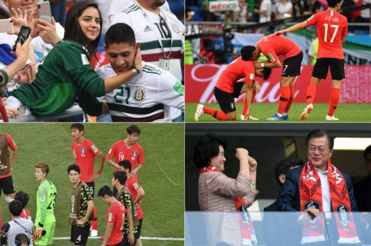 NO SE VIO EN TV: La impactante foto de presidente de Corea con capitán de su selección