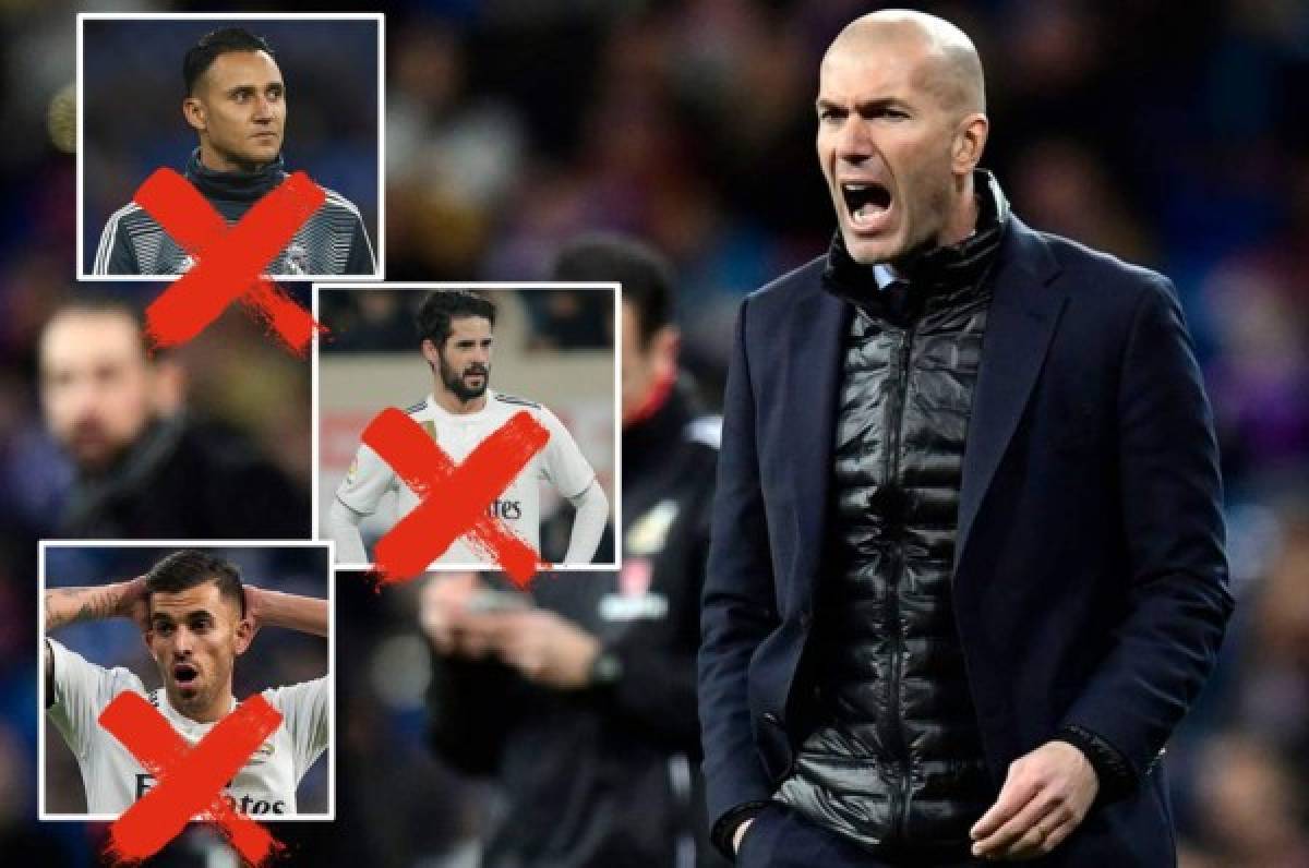 La lista de jugadores tachados por Zidane en el Real Madrid, según Sport