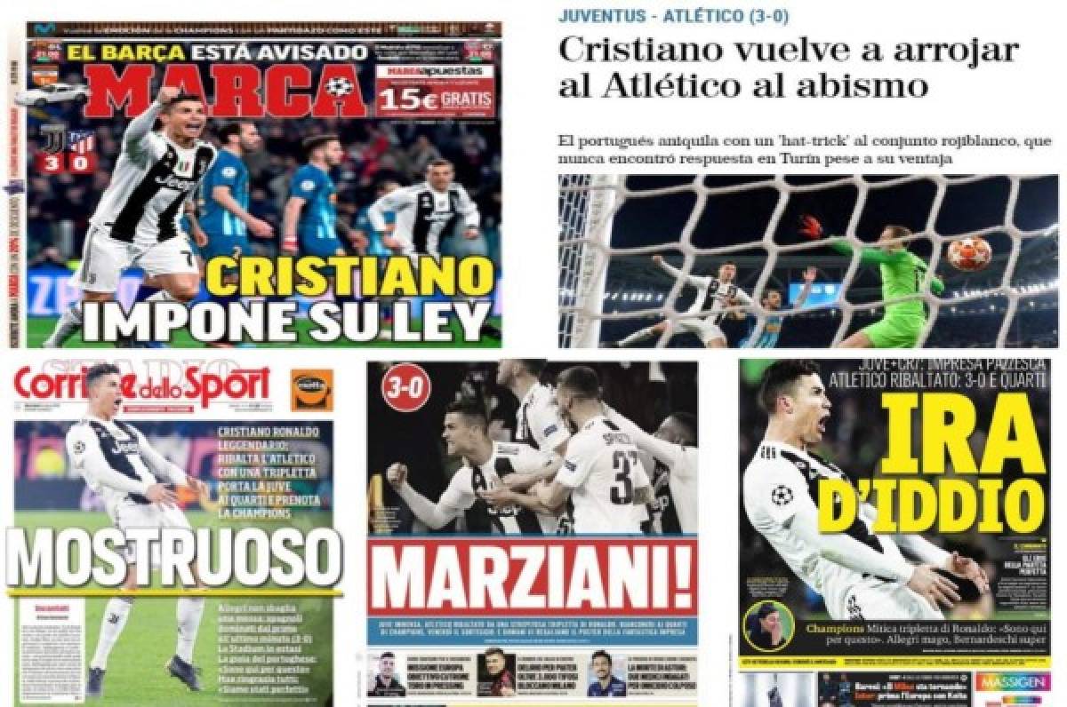 Las portadas se rinden ante Cristiano Ronaldo tras su hattrick ante el Atlético en Champions