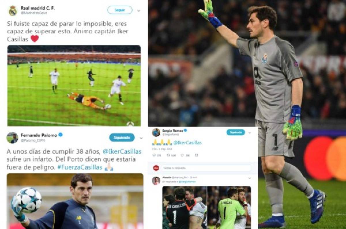 Los mensaje de ánimo a Iker Casillas tras sufrir un infarto en Portugal